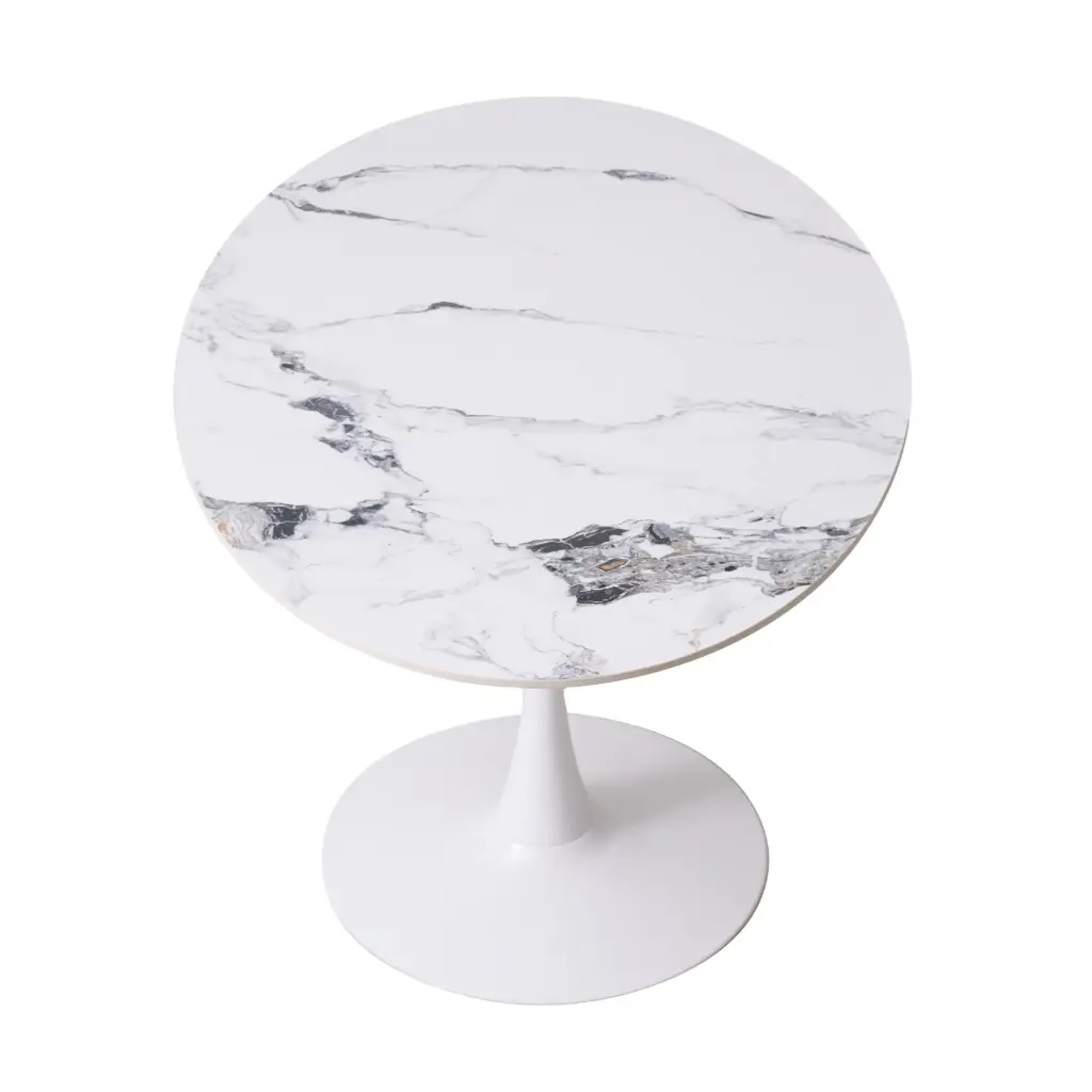 Mesa Tulip Neolith 70cm Blanco
