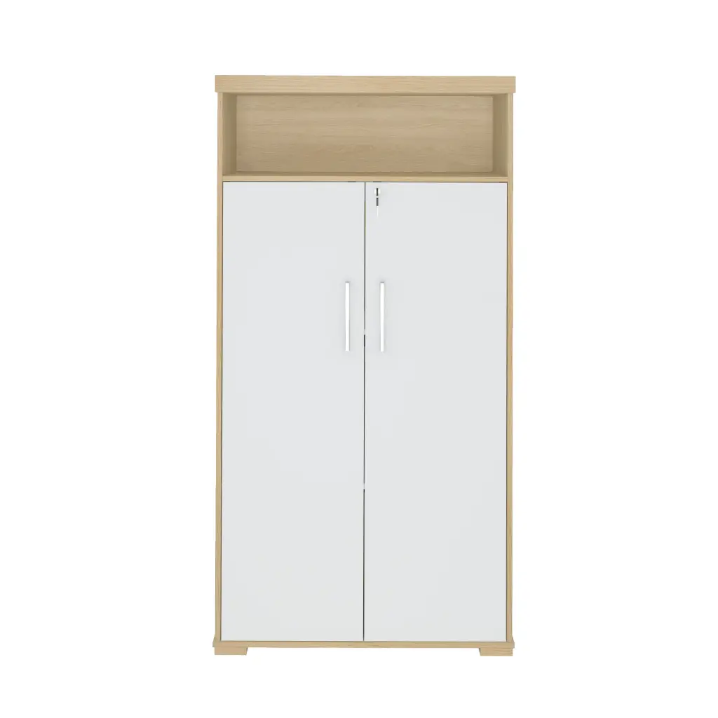 Armario de oficina con 2 puertas Beige
