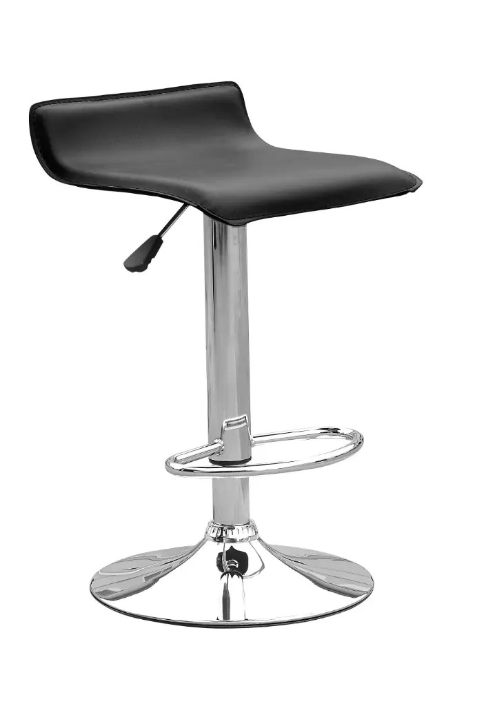 Banqueta asiento cuadrado negro