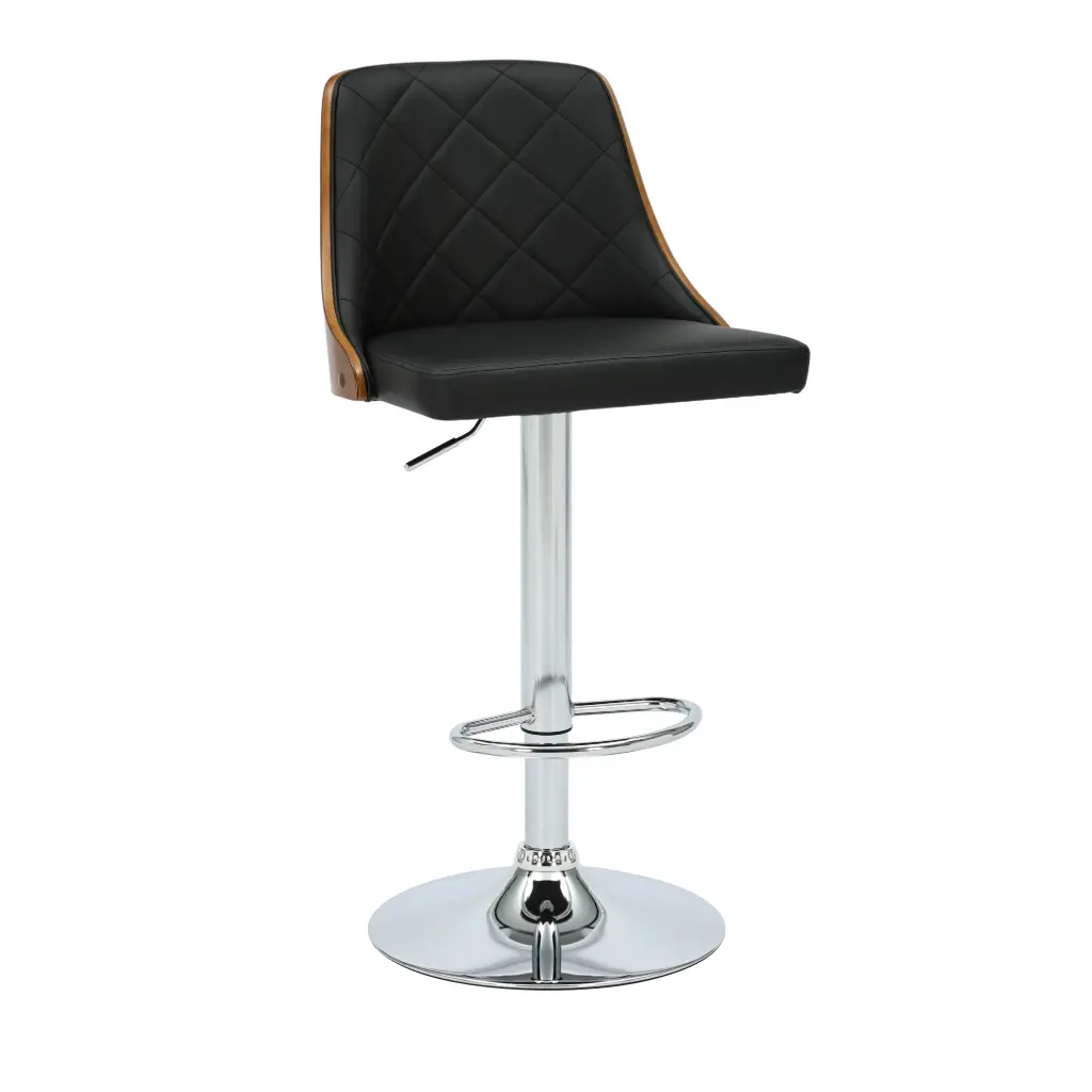 Banqueta Capitone Madera Negro