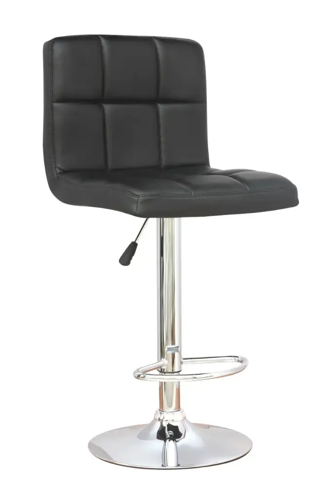 Banqueta con Respaldo Tapizado Negro