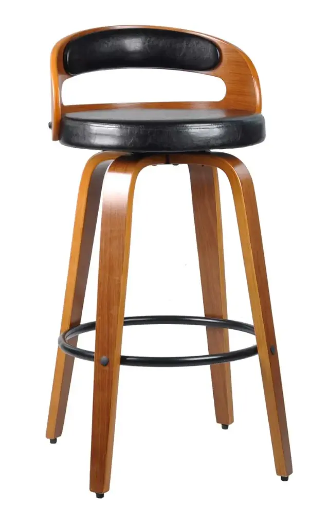 Banqueta Premier Base Madera Negro