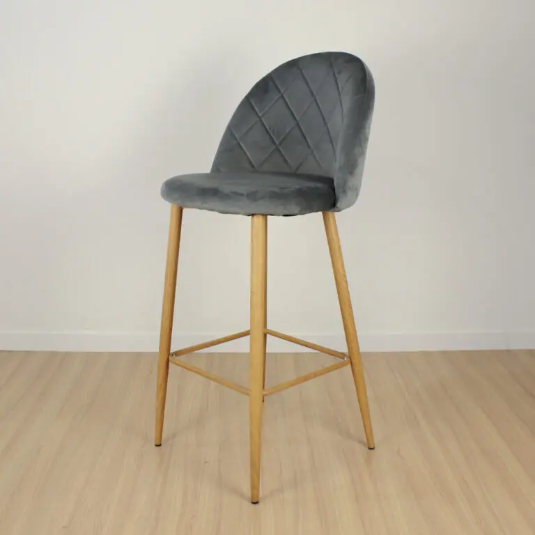 Banqueta Paris pana base Similmadera Gris