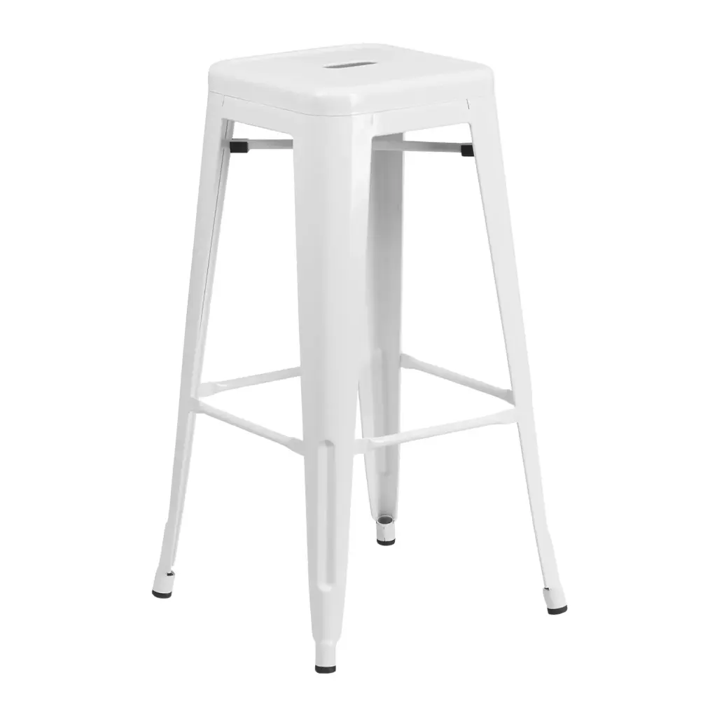 Banqueta Tolix Taburete Alto Metalica Sin Respaldo Apilable