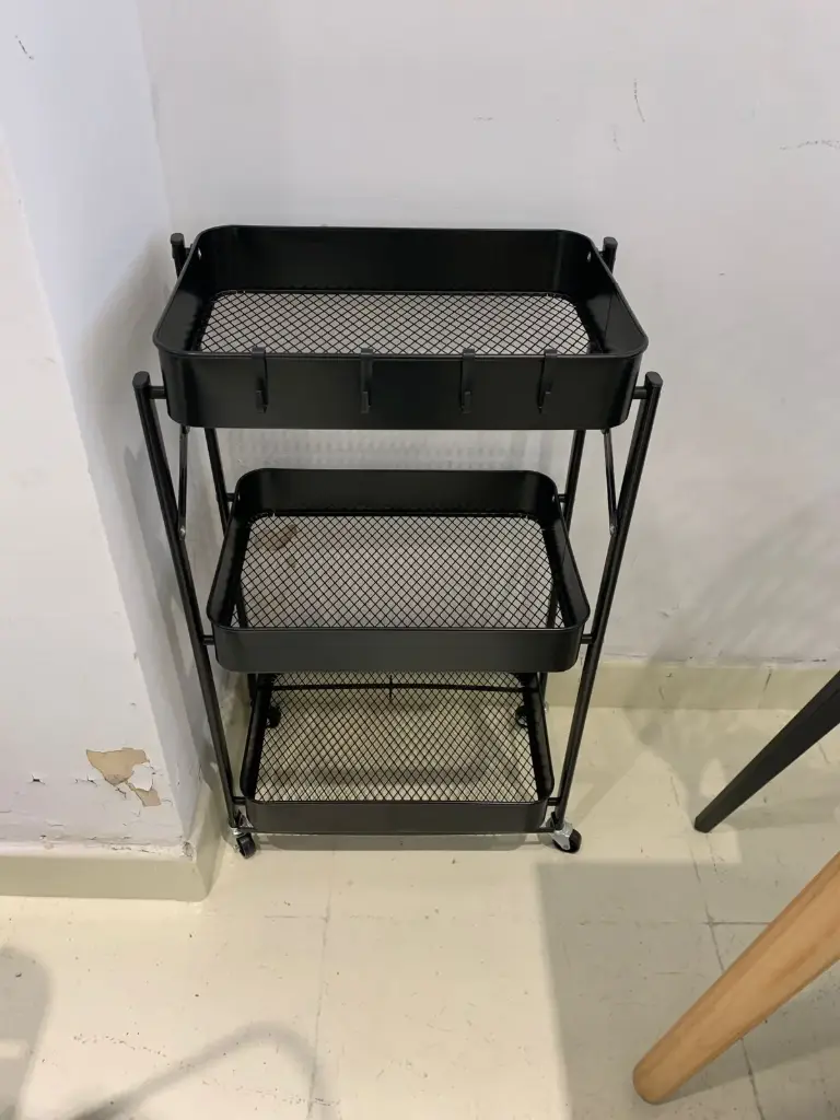 Carrito Organizador Pleglable Negro