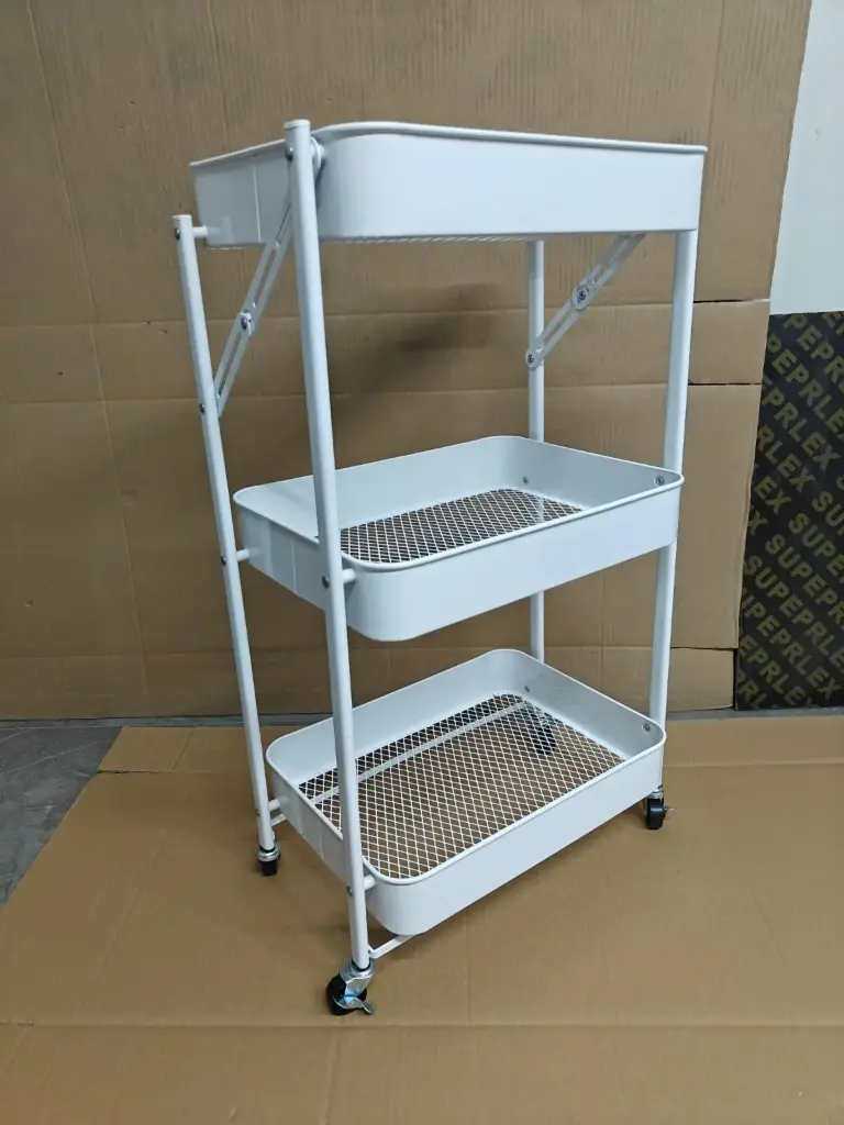 Carrito Organizador Pleglable Blanco