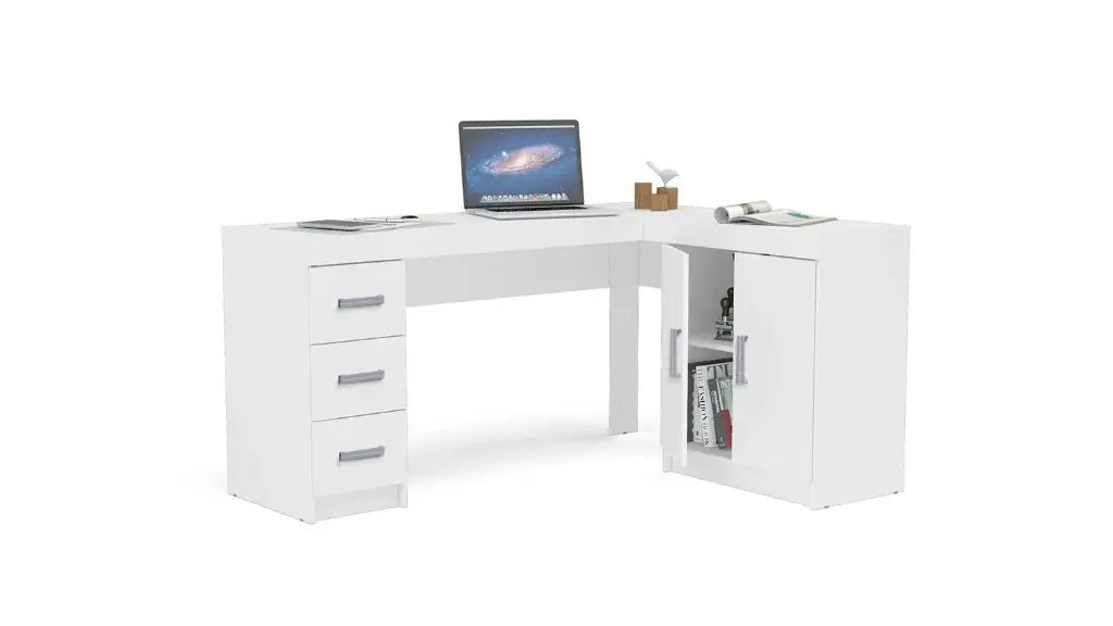 Escritorio esquinero reversible blanco