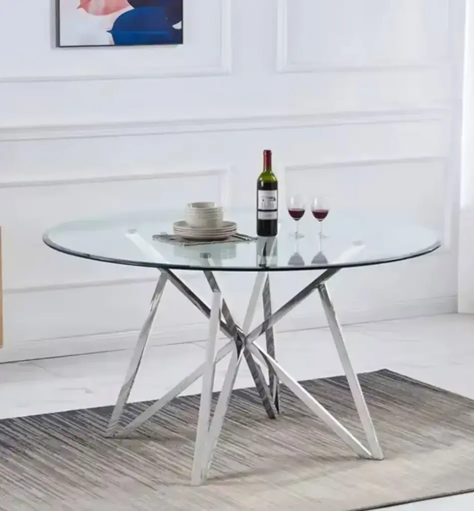 Mesa Irlanda base cromada 100cm