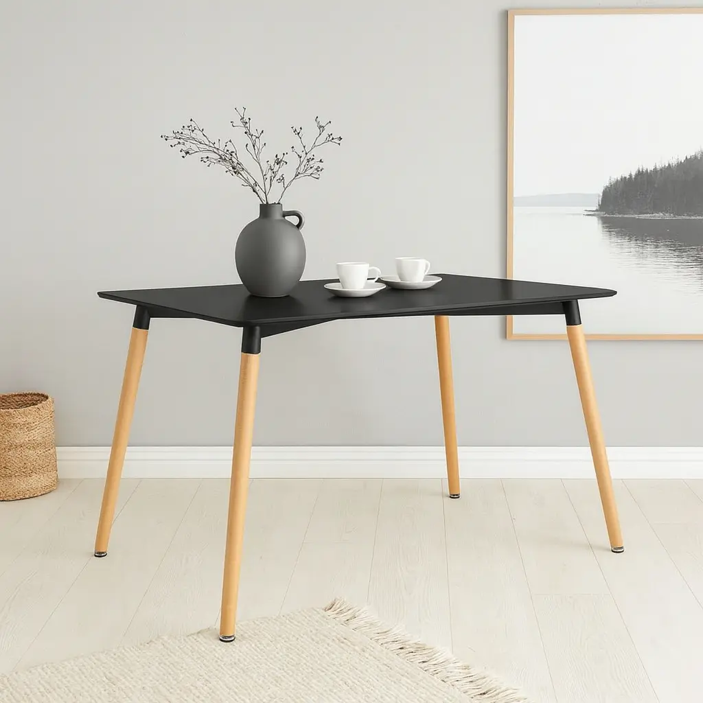 Mesa Nórdica 160cm Importada Negro