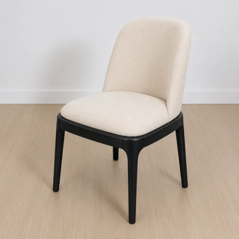 SET X 2 SILLA GARDENIA BASE NEGRA BEIGE