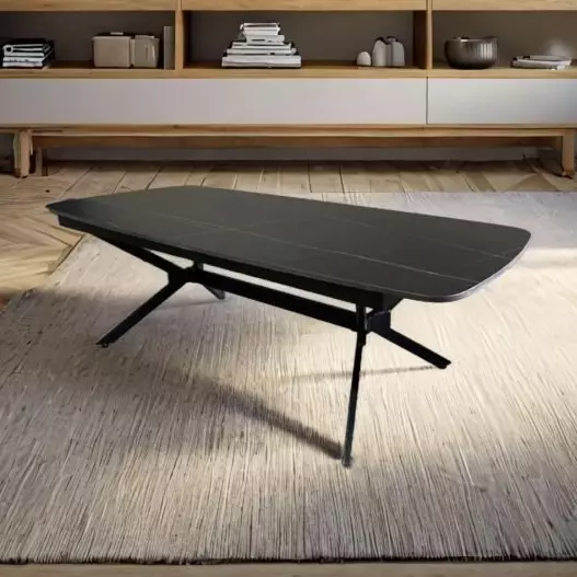 Mesa Baja Mont rectangular 120cm Negro