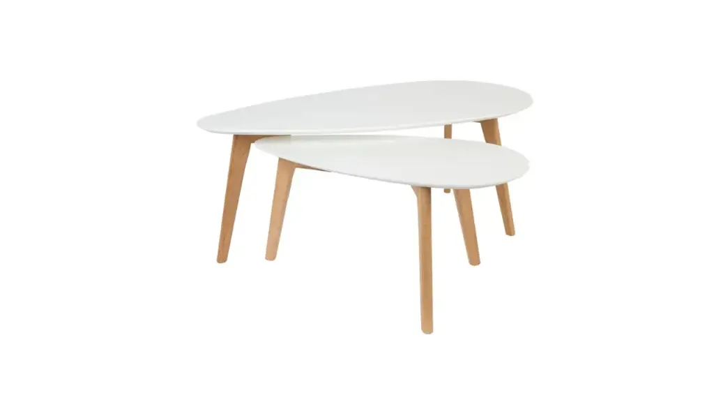 Dúo de mesa ratona Blanco