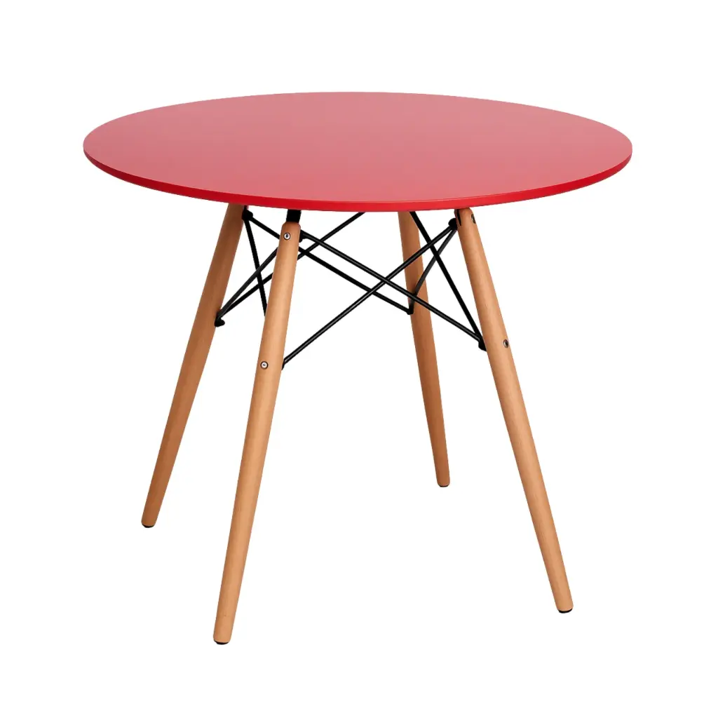 Mesa Eames 80cm Eames Mdf Rojo
