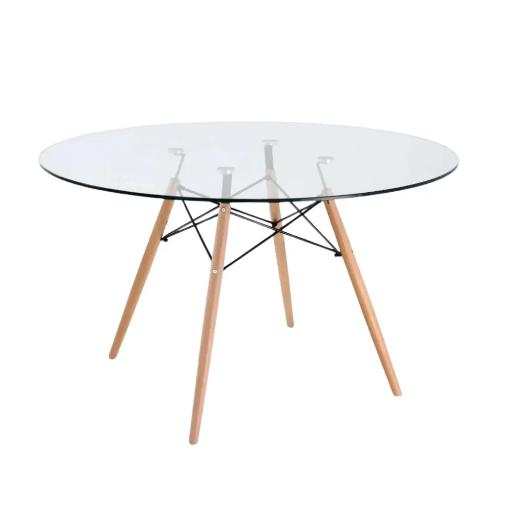 Mesa Eames De Vidrio 120 Cm