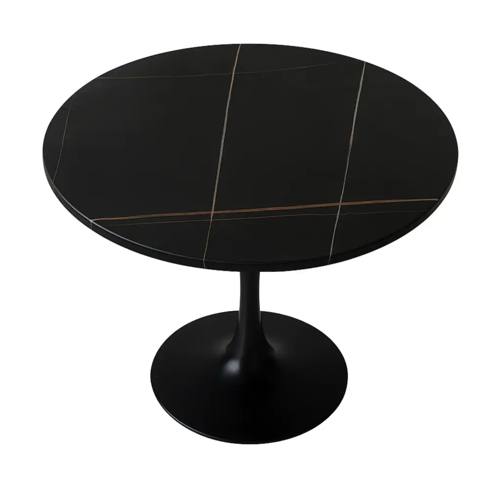 Mesa Tulip Neolith 80cm Negro