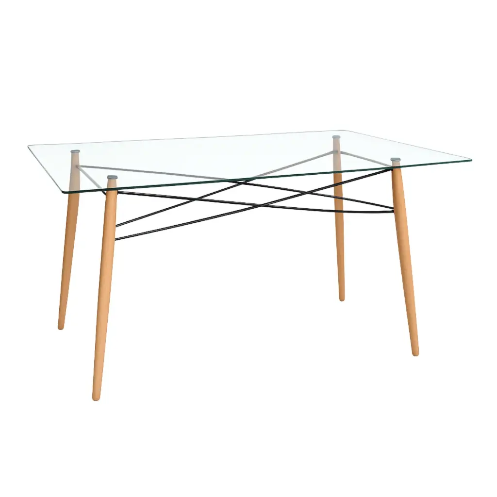 Mesa  Eames Vidrio 120x80cm