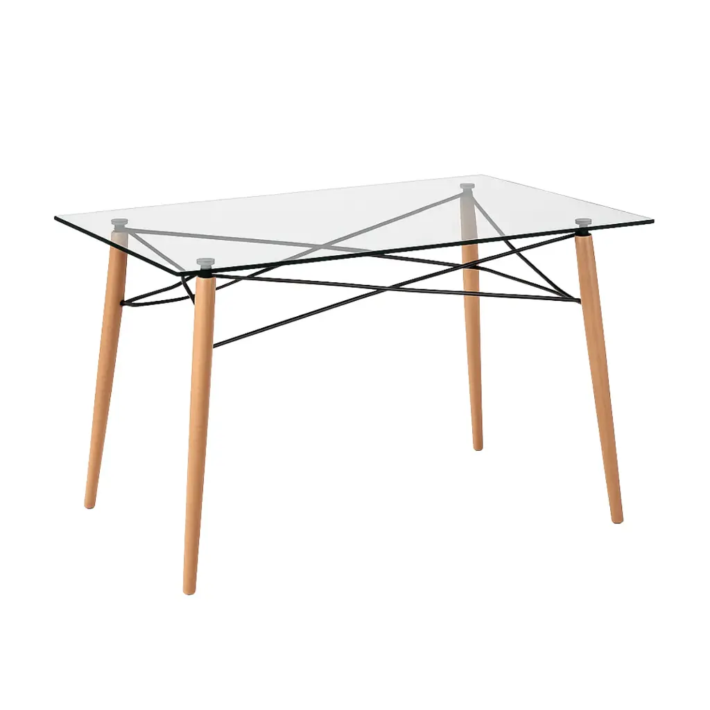 Mesa Eames Vidrio 140x90cm