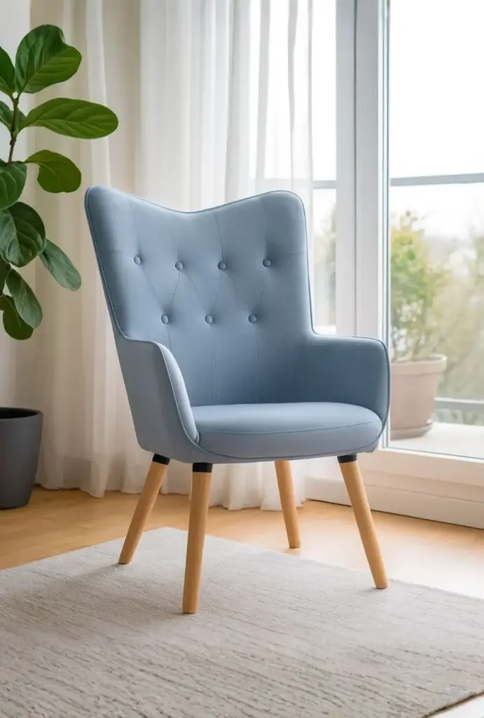 Poltrona Retro Celeste