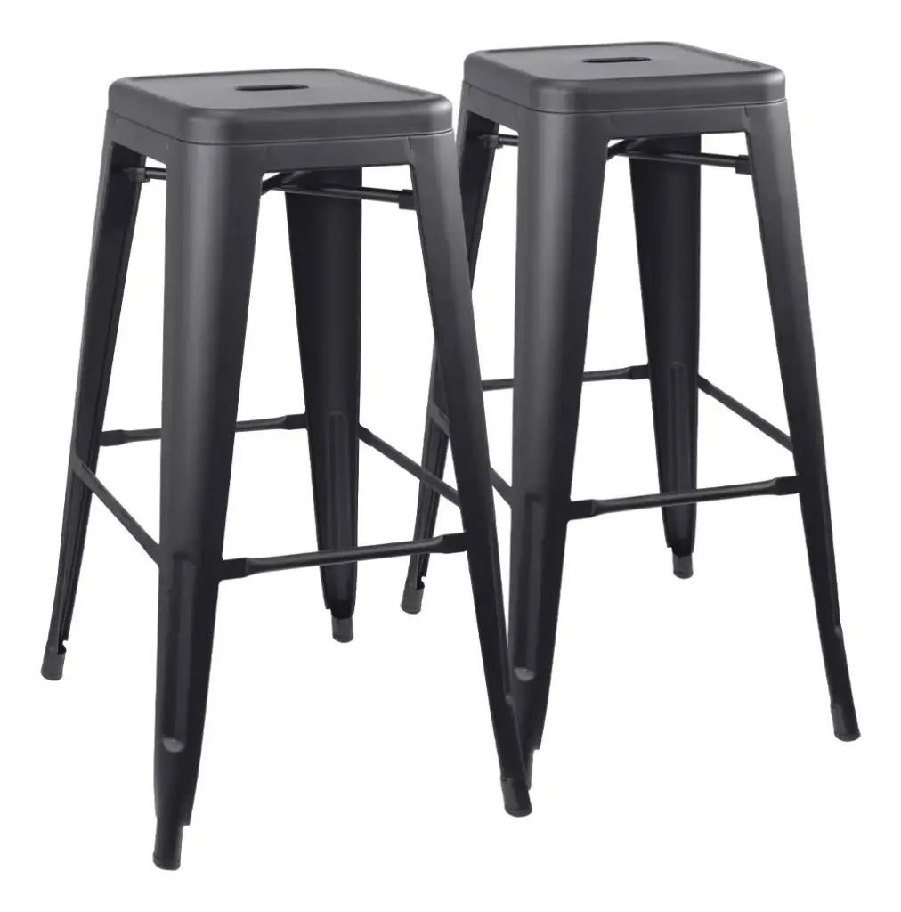Set X2 Taburetes Tolix Negro