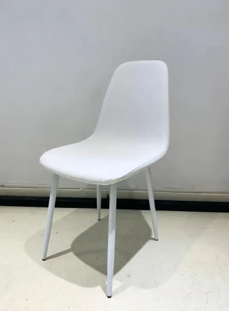 Silla Albis Base Blanco con Asiento Ecocuero Blanco