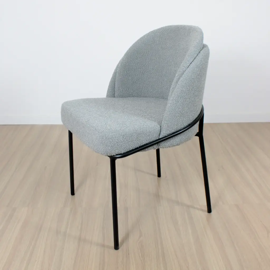 Silla Burgués Boucle Gris Claro