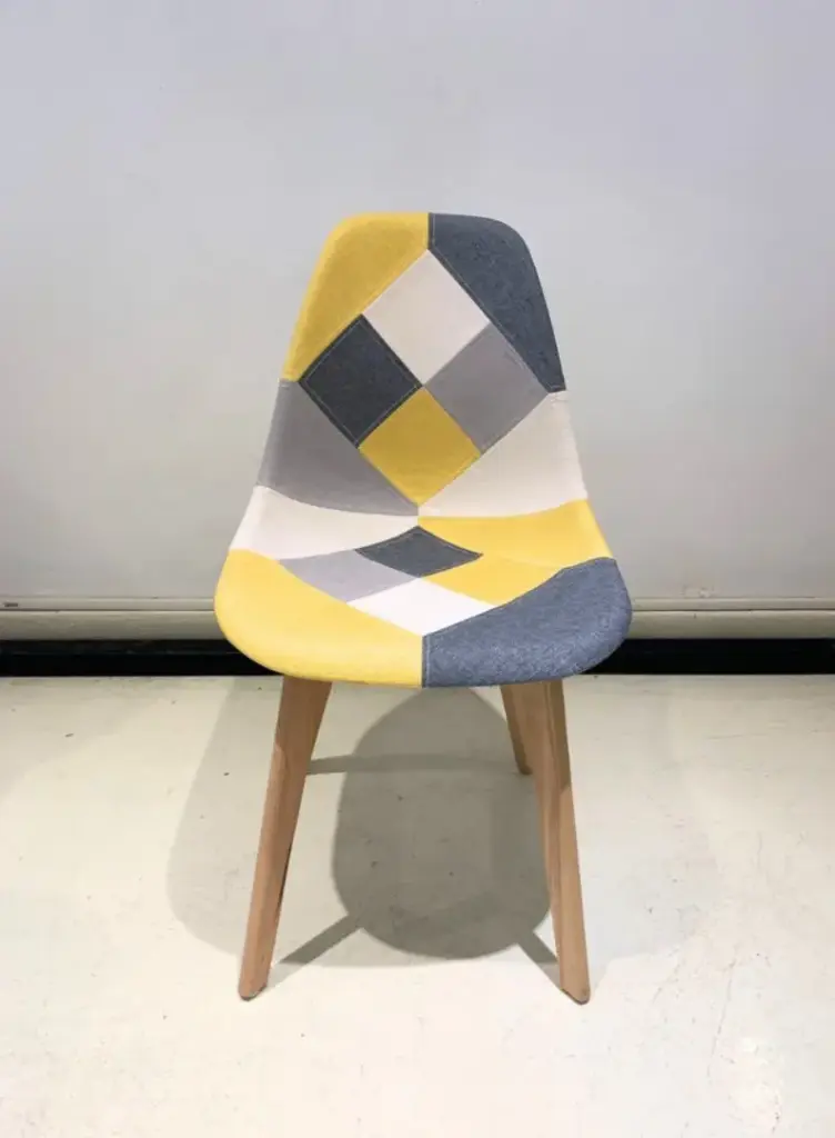 Silllas Eames Tulip patchwork Amarillo