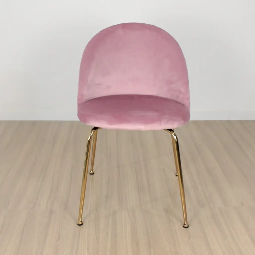 Silla Frank pana pata dorada Rosa