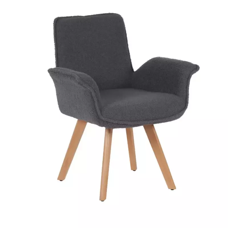 Sillon Gales Boucle Giratorio Gris