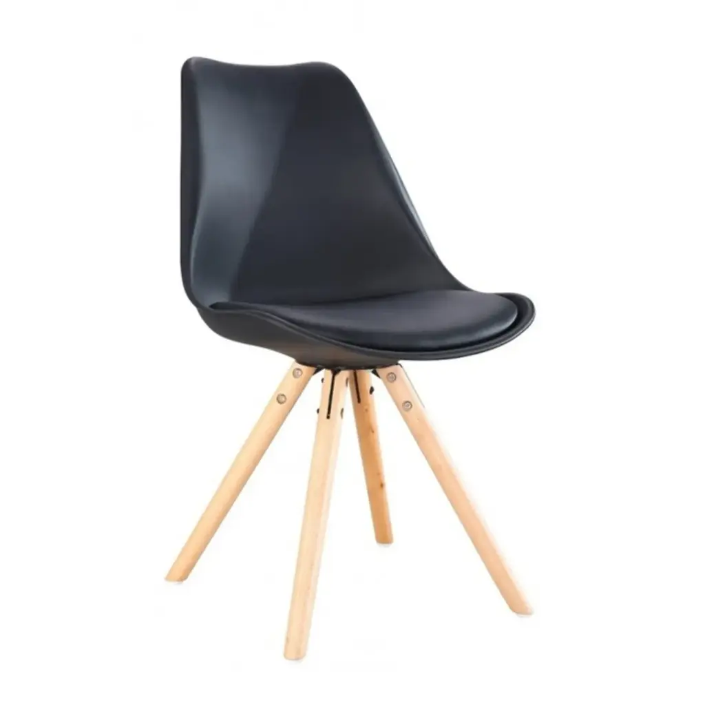 Set x 2 Silla Tulip Moderna Negro
