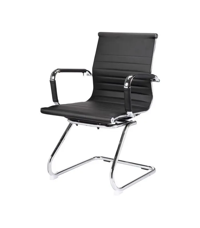 Sillón Ejecutivo Oficina Gerencial Aluminio BASE FIJA negro