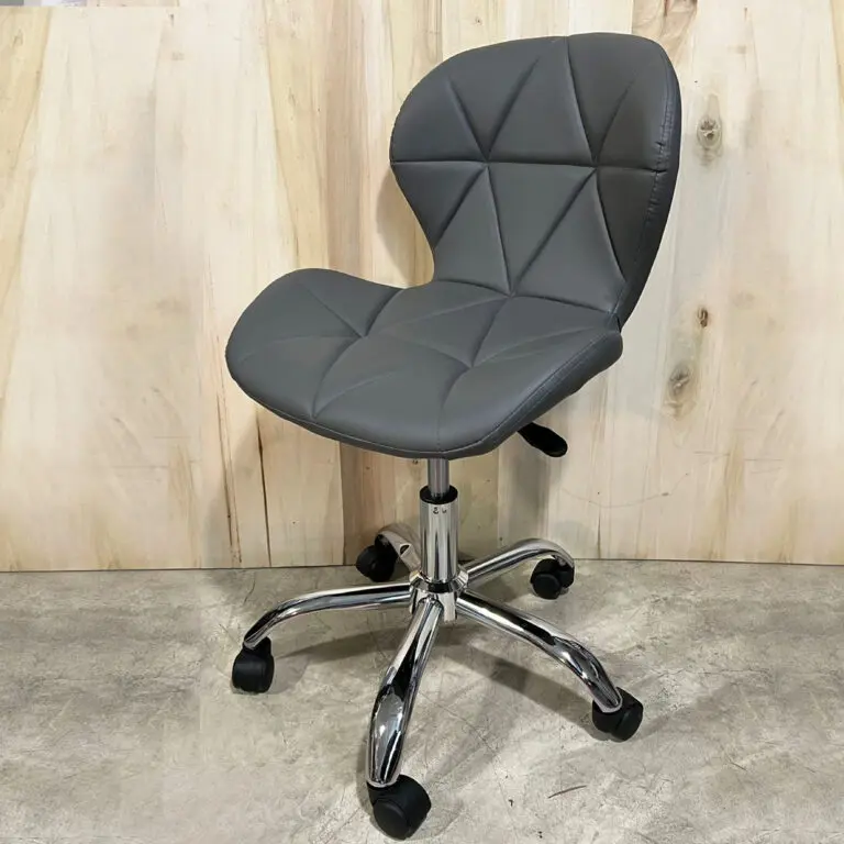 Silla Giratoria Hexagonal Ecocuero Gris