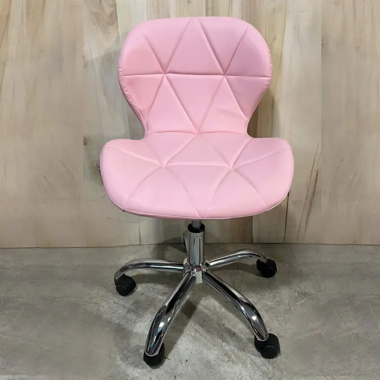 Silla Giratoria Hexagonal Ecocuero Rosa