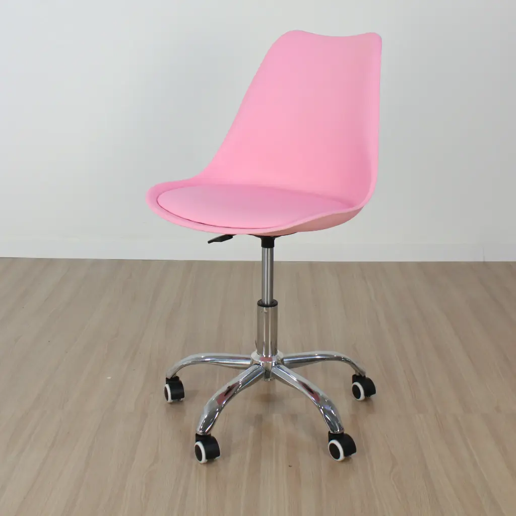 Silla Giratoria Tulip Rosa Chicle