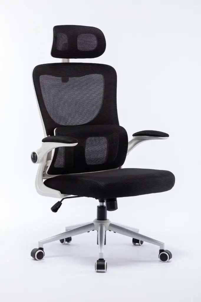 Silla oficina Singapur Blanco con Negro