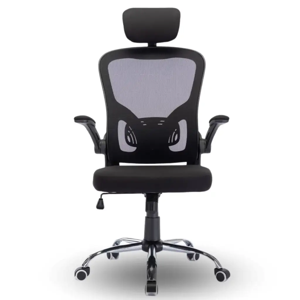 Silla De Escritorio Tokio Con Cabezal Ergonómica Gerencial Negro