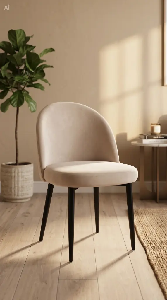 Silla tapizada Sybil Beige
