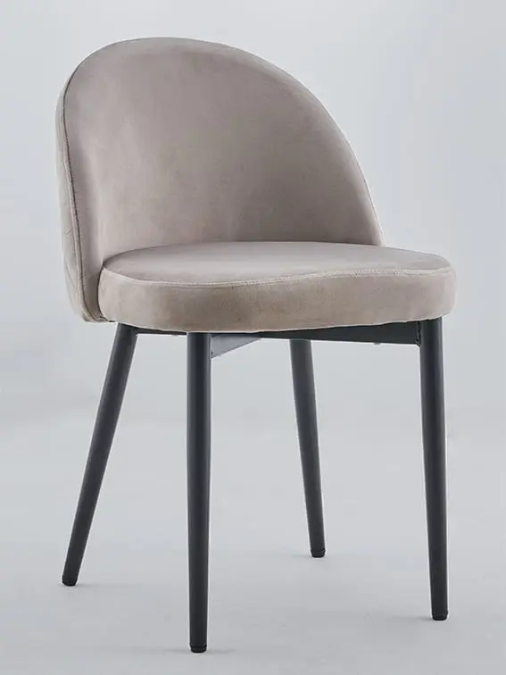 Silla tapizada Sybil Gris Claro