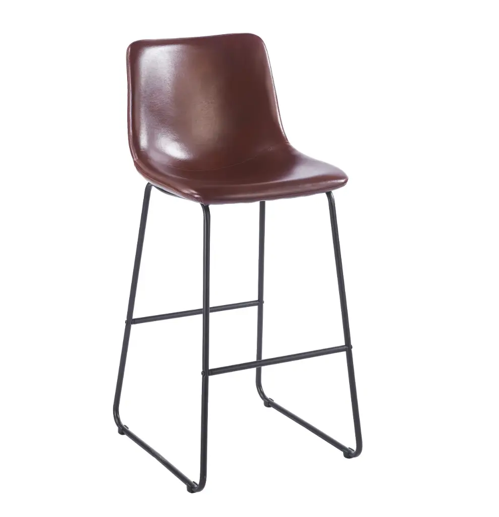 SET X 2 BANQUETA MOLDAVIA ECOCUERO MARRON 