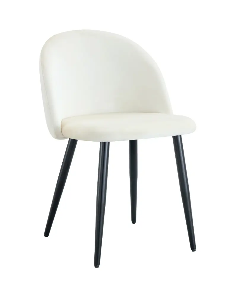 Silla Thea patas negras Beige