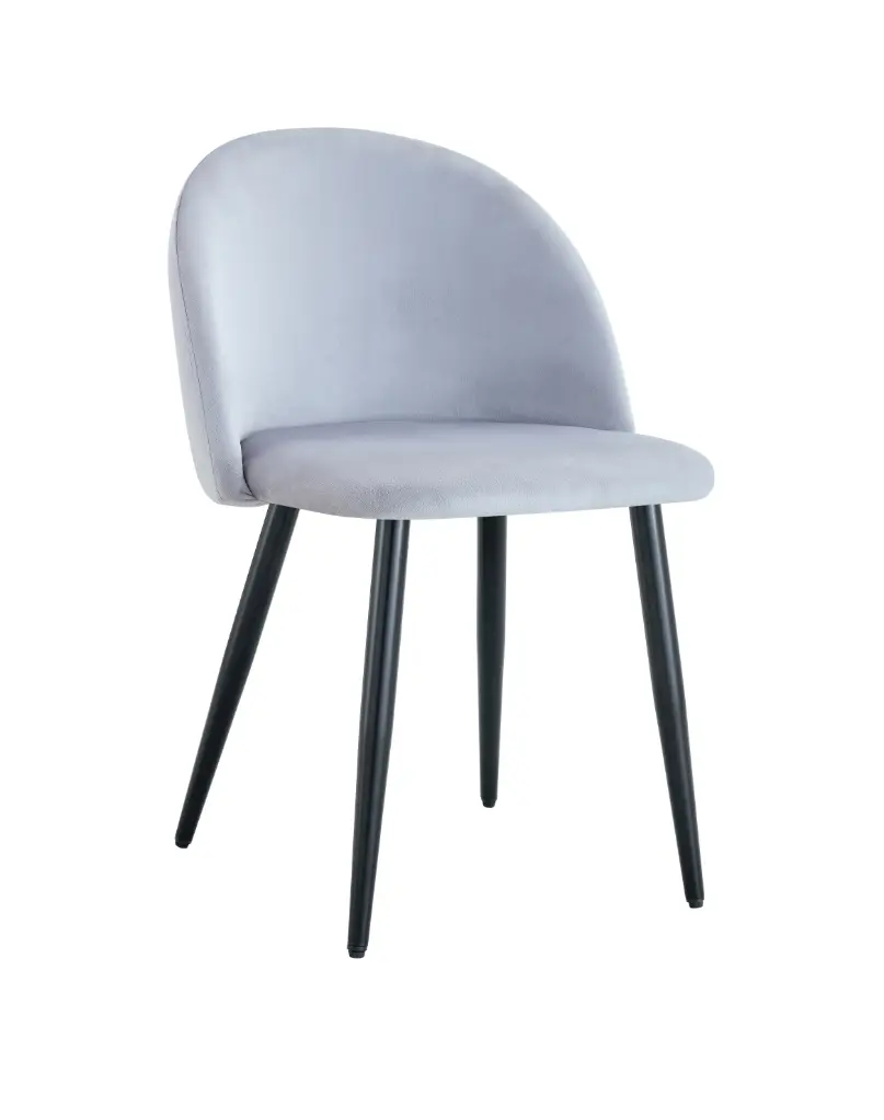 Silla Thea patas negras Gris claro (Bulk)