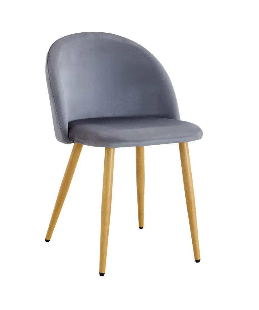 Silla Thea patas naturales Gris Oscuro