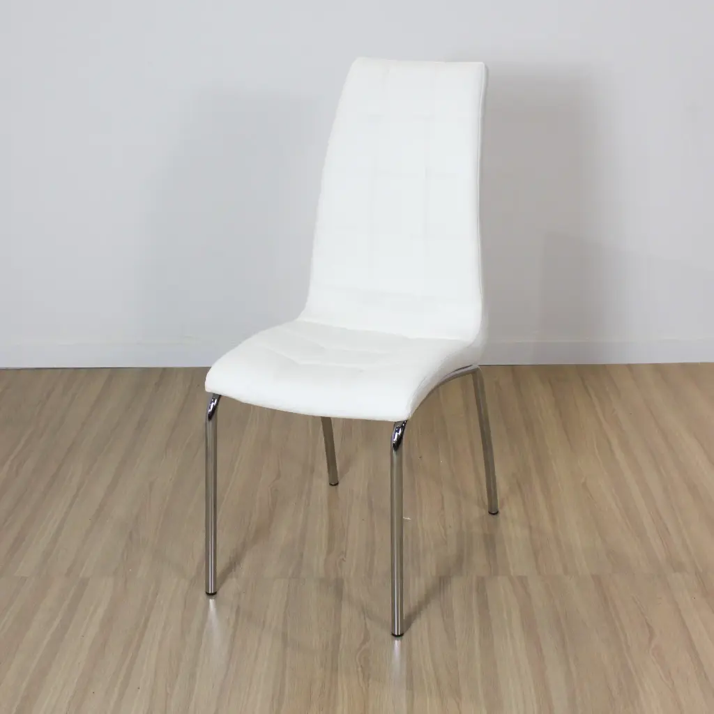 Silla Venecia ecocuero blanco