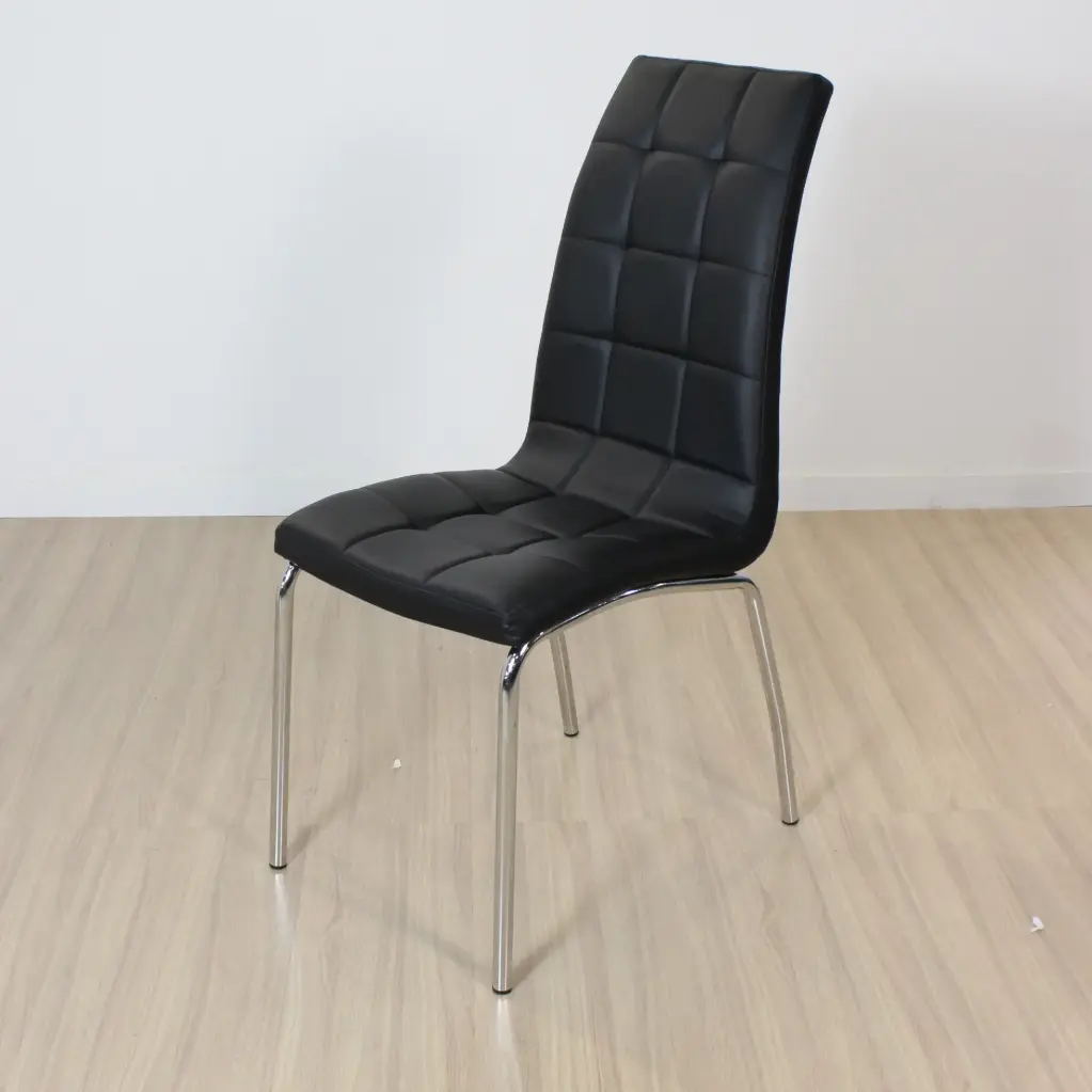 Silla Venecia ecocuero negro