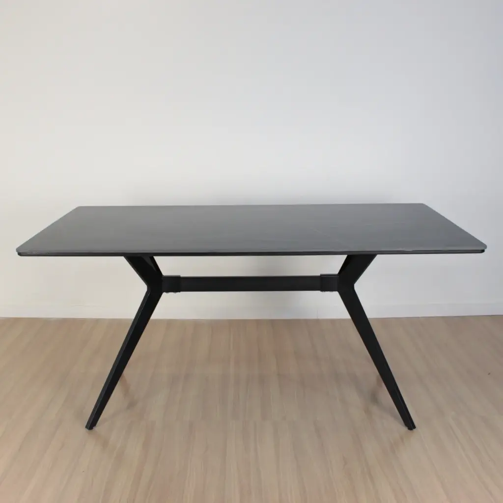 Mesa Oslo rectangular neolith 160cm negro