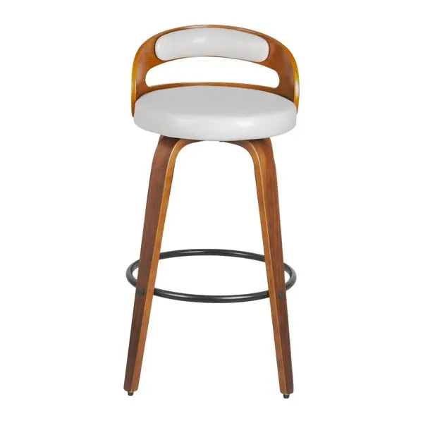 Banqueta Premier Base Madera Blanco