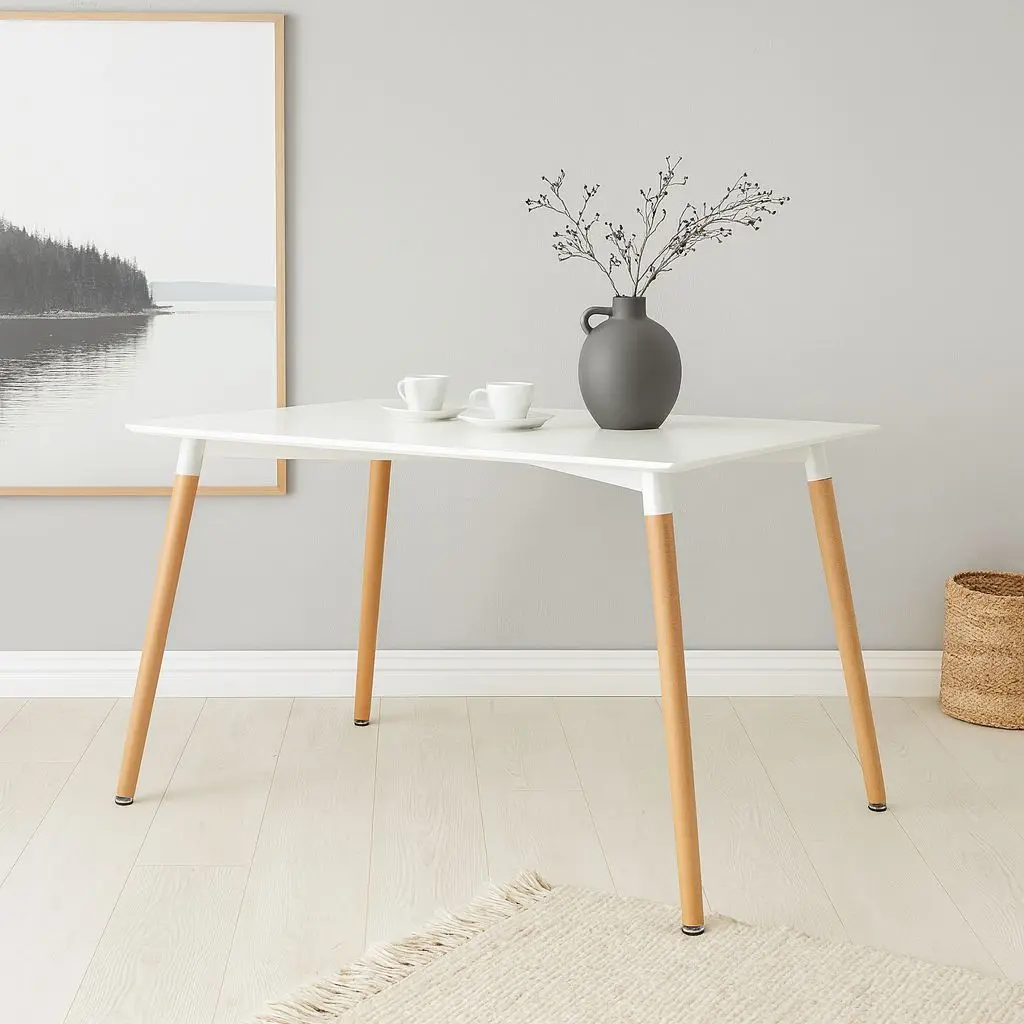 Mesa Nórdica 160cm Importada Blanco