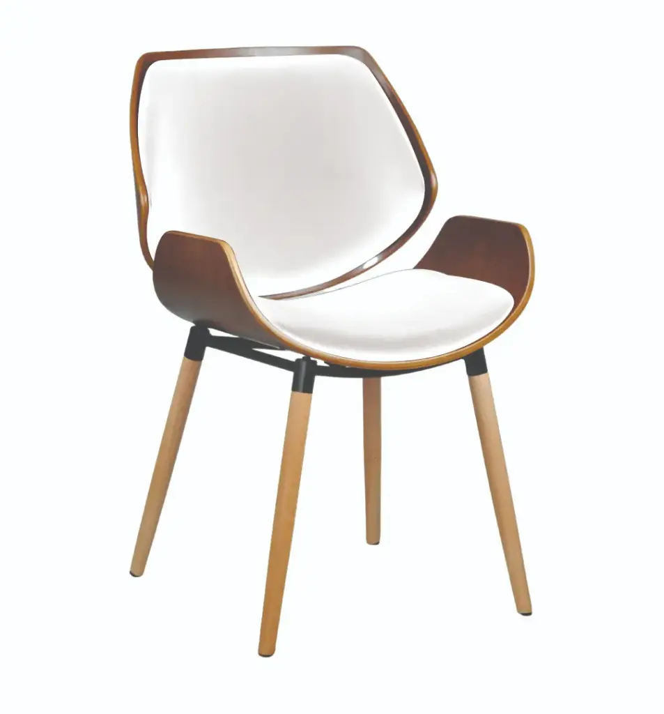 Silla Premier fija Madera haya Blanco