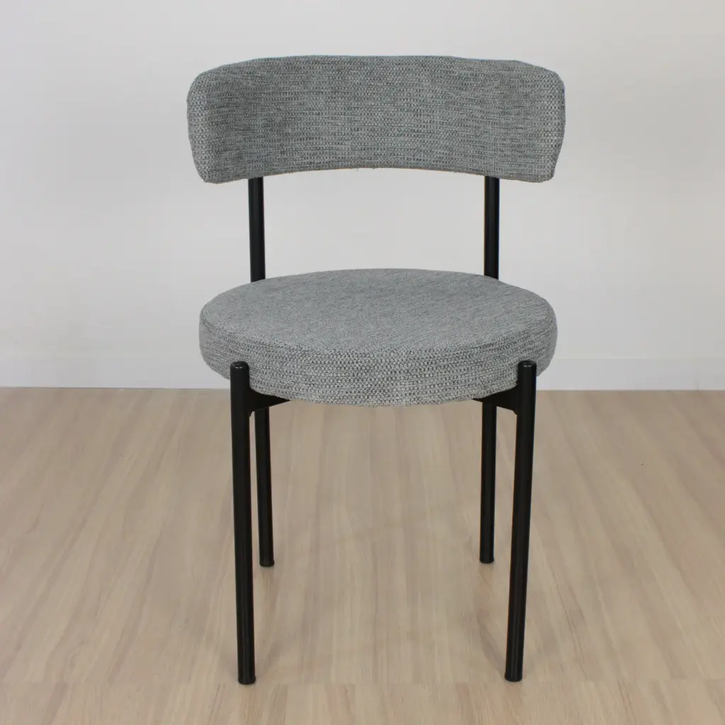 Set de 2 sillas tivoli Chenille Gris Claro