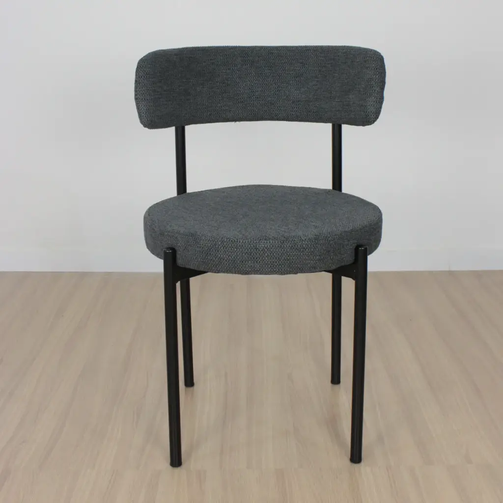 Set de 2 sillas tivoli Chenille Gris Oscuro