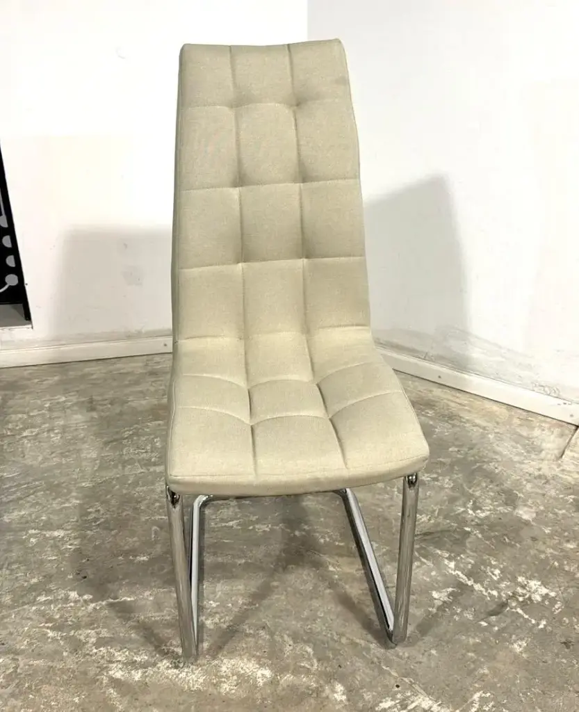 Silla Bea tapizado lino Beige